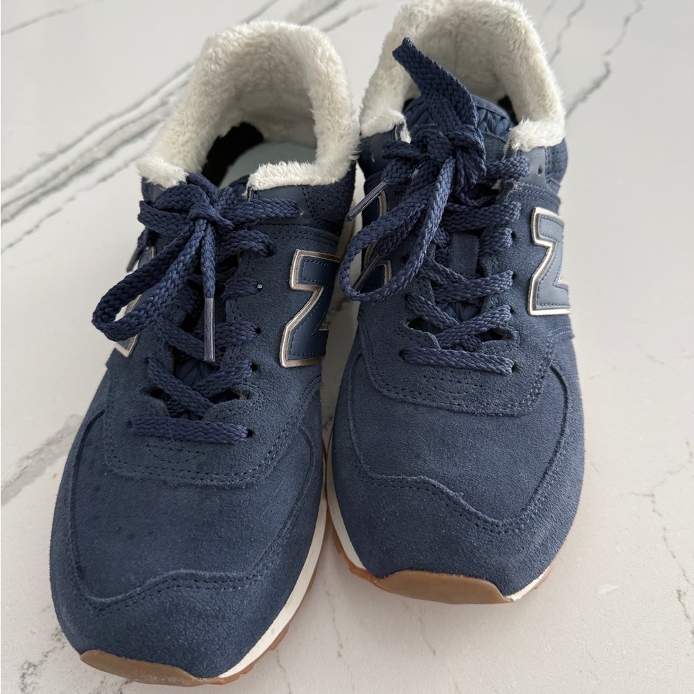 New Balance Blue Athletic Shoes with White Accents